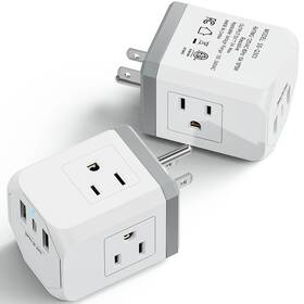 24984-rc Tuilock Usbc 6 In 1 Multiplug Socket Splitter Extender Charging Station With 3 Po