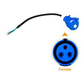 Turbo-roofinds 313047069009 Ev Charger Cee Female Plug 3 Pins Adapter Waterproof Connection Wallmount Socket