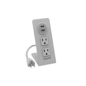 Tzumi 744110653786 Power Stand 2-outlet Multi-port Surge Protector
