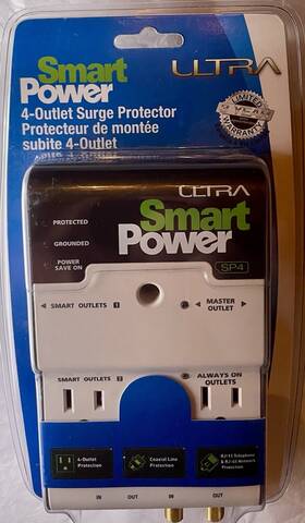 Ultra 022769405520 Brand Smart Power 4-outlet Surge Protector Protect Four Electronics New