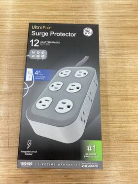 Ultra 030878846707 Pro Surge Protector 12 Adapter Spaced Outlets 4ft Brand New