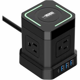 Uncaged Ergonomics 810150310078 Wireless Charger Cube Power Strip With Usb Ports Strips Surge Pro