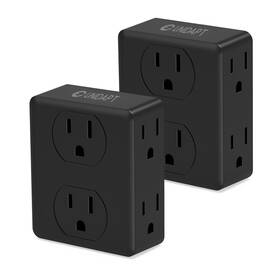 Unidapt 786899907438 Multi Plug Outlet Splitter Multiple Extender Adapter With 6 Electrica