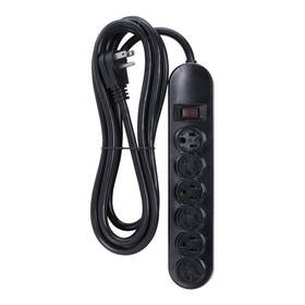 Ps089bk Uninex 602846707206 Flat Plug 6 Ac Outlet Heavy Duty Power Strip With Twist Lock 14/
