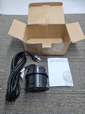 Pdc019b Uplift Desk Power Grommet With Usb Black Input 120v 12a Polycarbonate