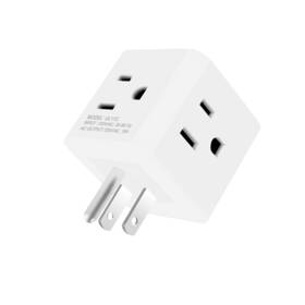 Ushanlin 190949805382 Multi Plug Outlet Splitter 4 Way Electrical Extender 3 Prong Mini Trav