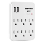 Usw-2u6a-0b Bestten Multi-functional Wall Outlet 769700885460