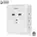 Usw-2u6a-0c1 Bestten 15a 6 Ac Wall Chargers Outlet Plugs With 2.1a Dual Usb Ports Universal 769700885002