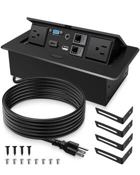 Phsepucpto040411 Utkfht Pop Up Conference Table Power Outlet 2 Sockets Rj45 1 Hdmi Usb Vga