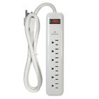 Utpb42124 Prime Outlet Joules Surge Protector Power Strip Wall White