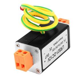 A16051600ux0350 Uxcell Lrso1 Dc 12v Lightning Arrester Power Surge Protector Black