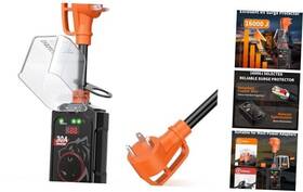 Vl30ao02-2 Vehiker 16000 Joules-rv Surge Protector 30 Amp With 30a Led Display Orange