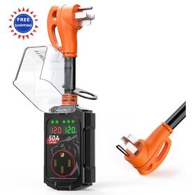 Vl50ao02 Vehiker Surge Protector 50amp With Led Display Power Voltage Protection Adapter