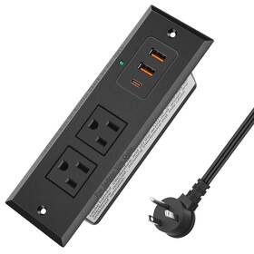 Vilong 652054915504 Recessed Usb Outle Pd 18w C Fast Charging Power Strip Plug In 2ac