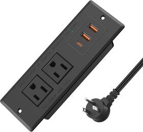 Vilong 705353082078 Recessed Power Strip Flush Mounted Drawer Outlet With Pd 20w Fast Charging Usb