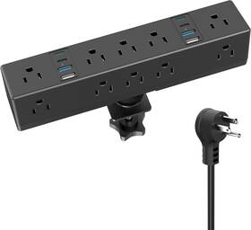 Vilong 705353649516 40w Fast Charging Station Desk Clamp Power Strip Desktop Mount Surge Pr