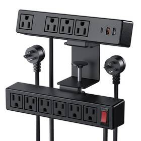 Chavmt-371 Vilong Dual Layer Desk Clamp Power Strip 20w Under Mount Charging Station With
