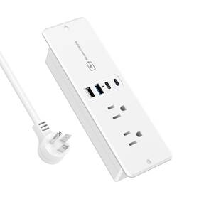 Vi-3mwxcqr-2ac-2a2c-w Vilong 20w Recessed Power Strip With 15w Wireless Charger Furniture Flush Mount Pow
