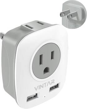 Vintar 313043160144 Us To Japan Plug Adapter 2 Prong 3 Outlet Outlets U