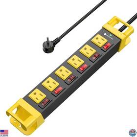 B0dx1hglhb Visit The Annquan Store Heavy Duty 6 Outlet Power Strip With Individual Switches And Surge Protection