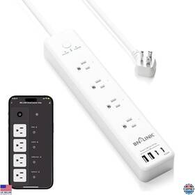 U158wt Visit The Bn-link Store Smart Plug Power Strip Surge Protector With 4 Individually Controlled