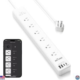 U160wt Visit The Bn-link Store Smart Plug Power Strip Surge Protector With 6 Individually Controlled