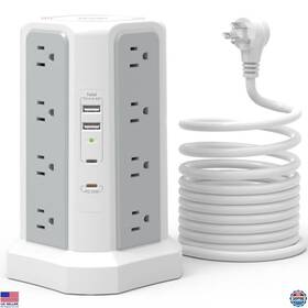 B0bkpv3xbf Visit The Fararaka Store Surge Protector Power Strip 6ft 13a With Pd20w Usb-c And Multiple Outlets