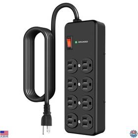 B0dj4jmljn Visit The Hezi Store 8 Outlet Heavy Duty Power Strip 15amp Metal Mountable Surge Protector