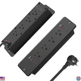 B0cc99xyx3 Visit The Hhsoet Store 8-outlet Recessed Power Strip 30w Fast Charging 4 Usb-a And Usb-c Ports