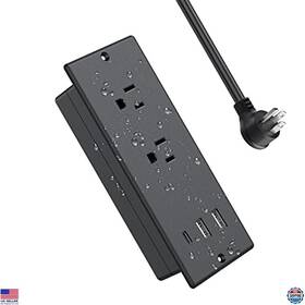 B0b872mgnv Visit The Jgstkcity Store Waterproof Recessed Power Strip 2 Outlets Pd 20w Usb-c 6ft Cable Surge