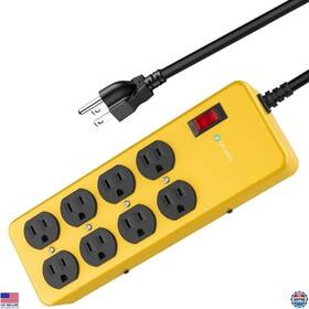 B0dj388c2y Visit The Jgstkcity Store Industrial Strength Power Strip - Heavy Duty Surge Protector 8 Outlets 15a