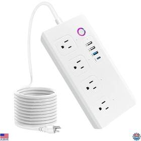 Sm-so301-u Visit The Jinvoo Store Wifi Smart Power Strip Surge Protector 4 Ac Outlets Usb Voice Control