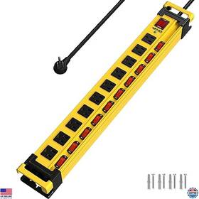 B0csflmvcw Visit The Plugn Store 10-outlet Power Strip 3300j Surge Protection Individual Switches 9ft Cord