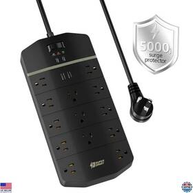 B0db7v938j Visit The Superdanny Store 5000 Joules Surge Protector Power Strip 13 Ac Outlets 2 Usb-a