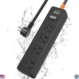 B0d56qwtny Visit The Zzj Store Weatherproof Power Strip 4 Outlets 15a Surge Protector 6ft Outdoor Cord