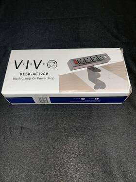 Desk-ac120v Vivo 313015170164 Black Clamp-on Power Strip