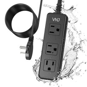 3ac-10ft-b Vnj Outdoor Power Strip Weatherproof 10 Ft Extension Cord 3 Outlets 1875