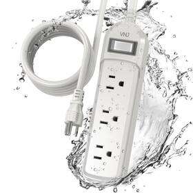 Vnj 755752619191 Outdoor Power Strip Weatherproof 10.1 Ft Extension Cord 3 Outlets 187