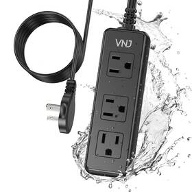 Vnj 755752621170 Outdoor Power Strip Weatherproof 6 Ft Extension Cord 3 Outlets 1875w