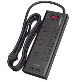 Voltec 803058022297 Pro Series Power Station 8 Outlet Strip With 2 Usb Ports New