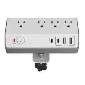 Vrbgify 313057834888 Desk Clamp Power Strip Charging Station Removable Mount 10 Ft