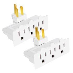 Vseer 740385366758 3 Outlet Wall Adapter Etl Listed 3-prong Grounded 180 Degree Swivel Indoor A