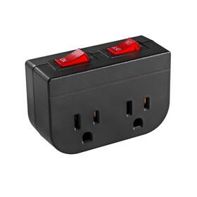 Vseer 794414233818 Grounded Outlet With Double On Off Switch 2 Port Electrical Plug Switc