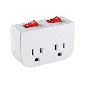 Vseer Vs-la65-1wt Grounded Outlet With Double On Off Switch 2 Port Electrical Plug Switc