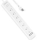 Vtr-us6u3s Voltrix Wide Outlets Surge Protector Power Strip With Clever Volt