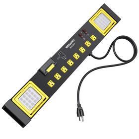 Webang 768571668424 Heavy Duty Metal Power Strip Surge Protector With 8 Outlets 2 Usb Port