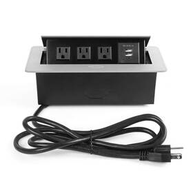 Webang 795787584552 Desktop Pop Up Socket With 3 Outlets Receptacle And 2 Usb Ports Connection Box