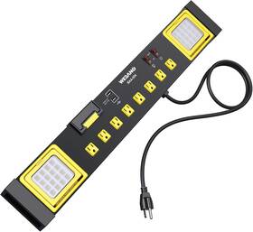 Baa-004 Webang Heavy Duty Metal Power Strip Surge Protector With 8 Yellow And Black