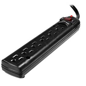 Weltron 840349105253 Surge Protector 6 Ft. Wsp600plf6bkblack