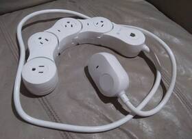 E74779 Wink Ge Quirky Pivot Power Genius Wi-fi Smart Home Bendable 4ft Extension Strip